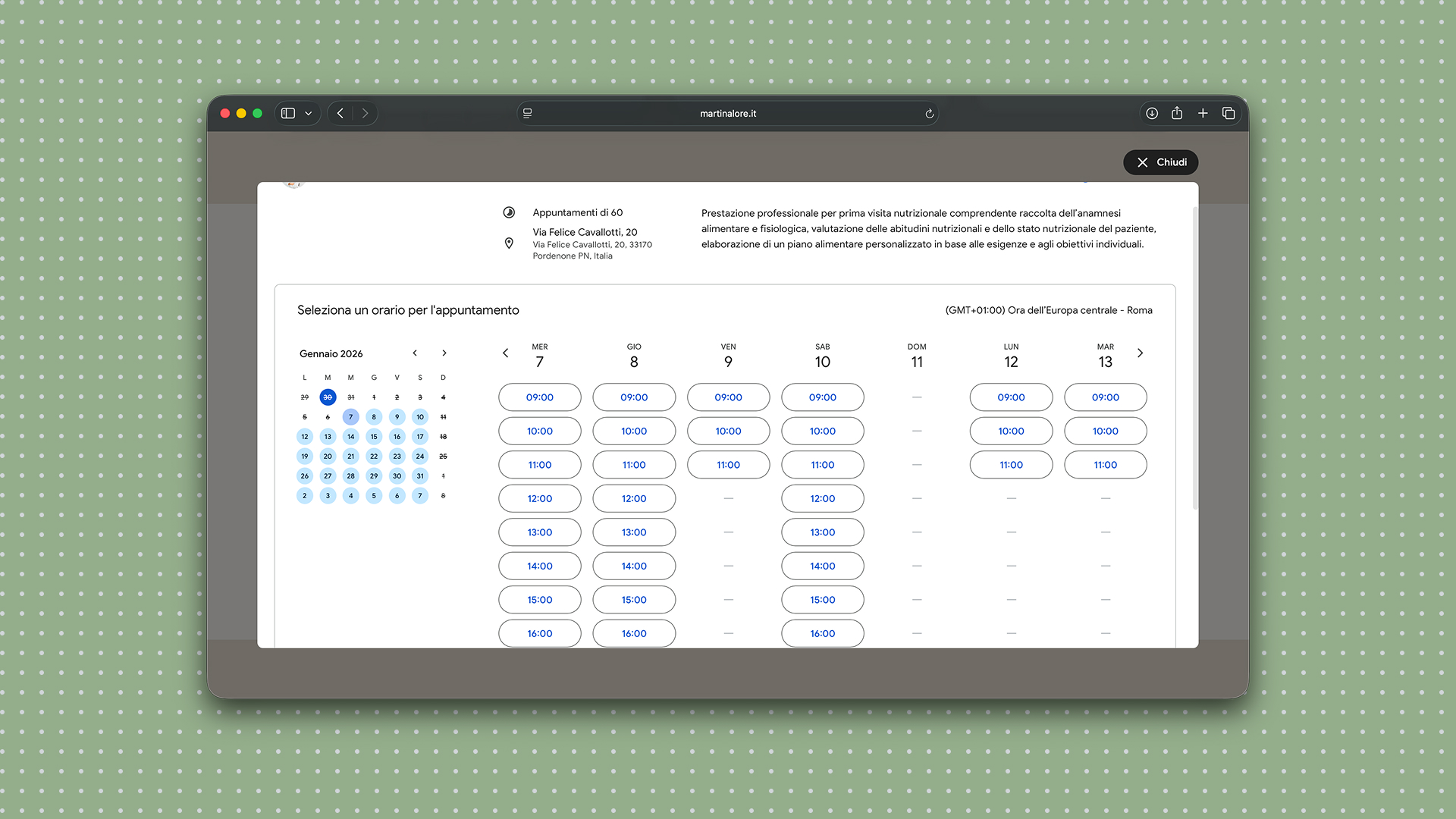 Integrazione Google Calendar